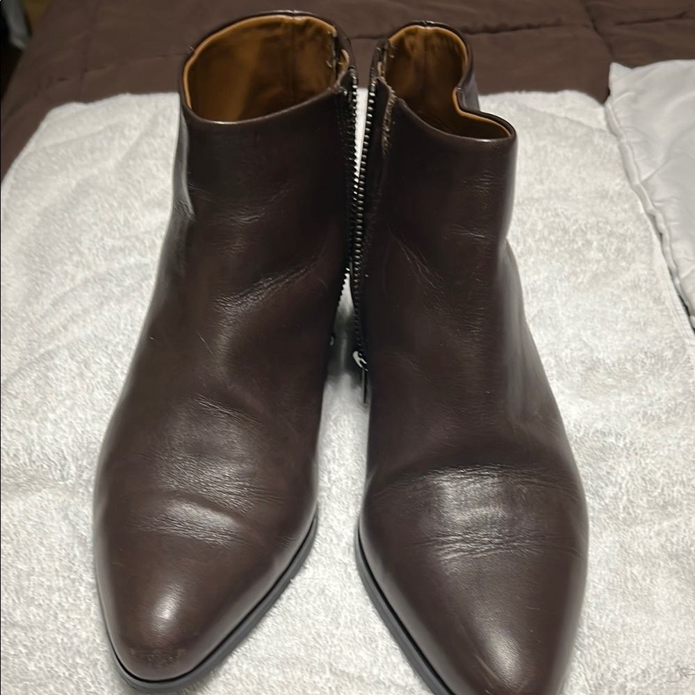 Brown Leather Ankle Boots